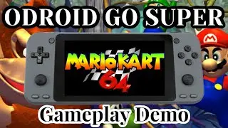 Mario Kart 64 (N64) ODROID GO SUPER Gameplay Demo - HANDHELD VIDEO GAME CONSOLE DEMO - RetroPie Guy