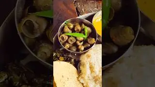 way of eating Ghonghi water snail. #food #snail #travel #foodhunt #contentcreator #fyp #nepal