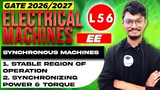 L56 Stability of Synchronous Machines || Synchronizing Coefficient || PrepFusion
