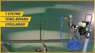T-970 PRO Modelimizle T&uuml;nel Boyama Uygulaması l elektrikliboyamakinalari.com l Titech Airless