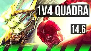 YI vs LEE (JNG) | 1v4 Quadra, 86% winrate, 14/0/2, Legendary, 6 solo kills | BR Grandmaster | 14.6