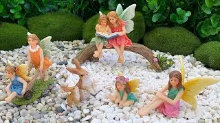 Fairy Garden - Miniature Family Kit Figurines & Accessories - Fairies Statue Mood Lab