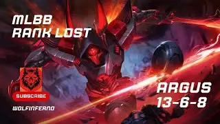 Argus 13-6-8 🔥 Unstoppable Carry | Best Build | Mythic Ranked MLBB | Even in Defeat 💀 | #Argus #MLBB