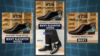 Men&rsquo;s Glossy Black Elevator Shoes | 9CM Hidden Height Lift | Premium Formal Footwear