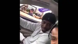 Two guys bumpin yg f***donald trump next to trump supporters
