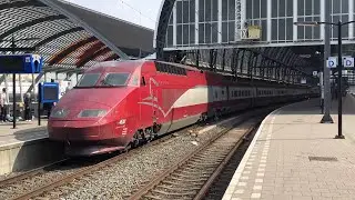 Thalys komt met piepende remmen aan op station Amsterdam Centraal!