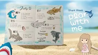 Plan with me: Weekly Bullet Journal Setup | July 2025 | It's Shark Week! 🦈