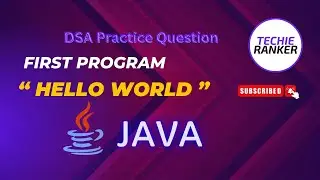 Hello world program in java | First Java Program