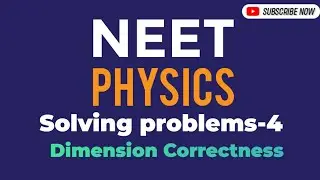 #NEET-Physics| Dimension Correctness|Unit and Measurement|#English language