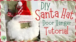 Diy, step by step with me this Santa Hat Door Hanger using a secret Dollar Tree item for under $15!