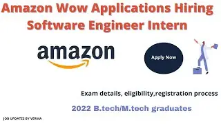 Amazon off campus internship 2021 || Amazon Software developer intern hiring 2021- register now
