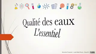 PES/PL - Qualit&eacute; des eaux - L'essentiel