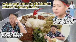Pulang Liburan Makan Enak Semur jengkol komplit ‼️ di jemput Mbah Kakung.