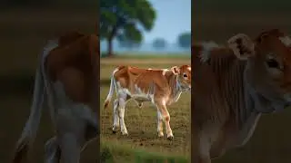 Baby Cow Walking Near Fence | Real Indian Rural Cow Video