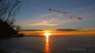 Naplemente 2011.01.15 (Sunset over Balaton) time lapse video HQ