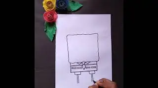 Spongebob square pants cartoon character drawing🤩✨|| easy drawing 😍@Sparkle_Sketches 💥❤️💕
