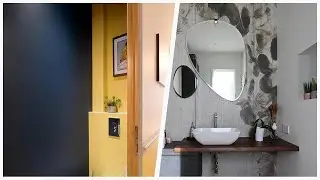 75 Red Floor And Yellow Floor Powder Room Design Ideas You'll Love 💎