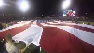 Big American Flag with a GoPro