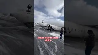 😱😱plane crash delta airline #plane #emergency #planes #save #humanity #human