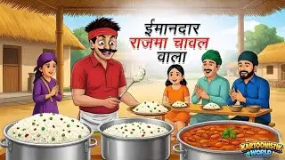 ईमानदार राजमा चावल वाला |IMAANDAAR RAJMA CHAWAL WALA | HINDI KAHANI | CARTOON STORY | HINDI STORIES