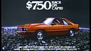 1982 Mercury Capri + Cougar commercial - $750 back