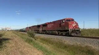 CP Train Spotting HD: CP 8776 8602 & 8896 Leads CP Mixed Freight At Mile 90.00 2/2 9/17/13