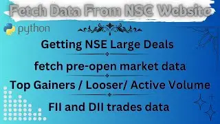 How to extract daily stock data from nse website | Pre Market Data |NSE Deals | part 4