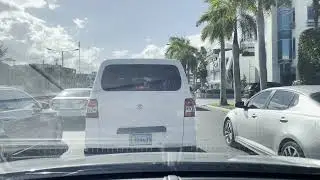 4K Driving Dominican Republic Santo Domingo. From El Millón Nuñez de Cáceres Av to Privada Av