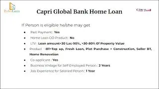 Capri Bank Home Loan Policy Video