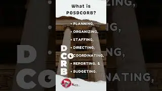Understanding POSDCORB | 7 Principles of Gulick's POSDCORB Explained Summary | #100shorts2024