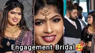 Beautiful Engagement Bridal🥰🥰 #engagementbride #makeup #hairstyle #bridal #salon