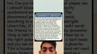 Human brain is magical! 🧠 Spelling matters? Not really! 😅 Try reading this mess! 🤯