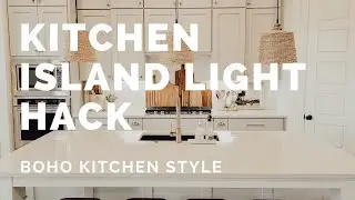 Kitchen Island Pendant Hack - Boho Kitchen Decor