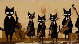 Cats Jazz Loop in the Cozy Cave: Глубокий басовый джаз для креативного и стильного фокуса