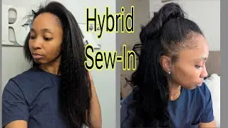 Hybrid Sew-In Using Kinky Straight Tape In Extensions For Versatile Styling