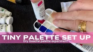 SETTING UP MY TINY GUACHE TRAVEL PALETTE 🎨