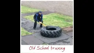 Old school training with Sledge hammer and tractor tyre and body weight exercises // Darren Wilson