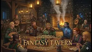 Cozy Adventurer Tavern Ambience | Warm Celtic Fantasy Music & Firelight