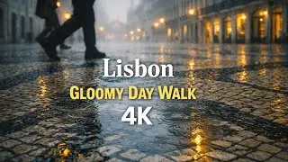 Lisbon Walking Tour 4K &ndash; Overcast Light, Quiet Streets & Immersive No Commentary