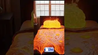 Girl Sleeping on Lava 🌋#shorts #lava #dream #sleep #ai #fantasy #viral