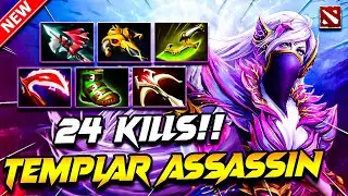 Dota 2 TEMPLAR ASSASSIN Gameplay | x24 Kills!! Templar Assassin DOTA 2 Carry Build Pro Gameplay 7.39