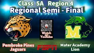 2025 Class 5A Regional SemiFinal Baseball Pembroke Pines Charter Jags vs Mater Academy Lions #fspn