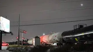CP Rail Consist Assembly in Beautiful Light Snow w/ Long Hood Forward Power Move