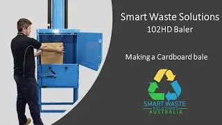 Smart Waste Solutions: 102HD making a cardboard bale.
