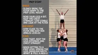 Prep (half, elevator) stunt instructional video - cheerleading group stunts