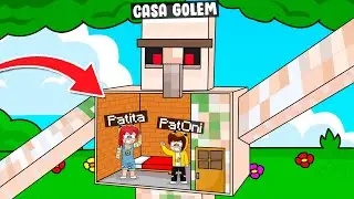 ¡TENEMOS UNA CASA DE GOLEM EN MINECRAFT! 😱🤯 | MrOni & Patita VIVEN EN UN GOLEM DE HIERRO!