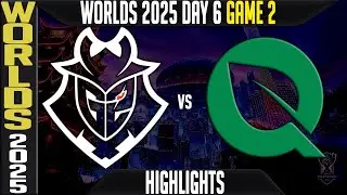 G2 vs FLY Highlights Game 2 | Worlds 2025 Day 6 Swiss Stage | G2 Esports vs FlyQuest G2