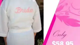 Personalized Spa Robe - Choose Thread Color, Font, Lettering