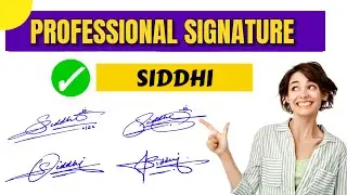 SIGN Your Siddhi Signature like A Boss! 🔥 Best Ever Siddhi Signature Design In 1 Minute