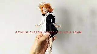 sewing custom dress for doll 20cm